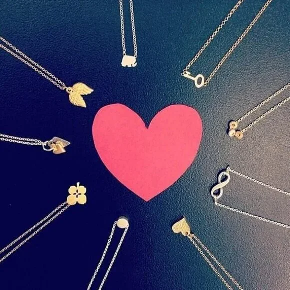 Message Card Gold Dainty Layered Compass Pendant Necklace Friendship Butterfly S - Picture 5 of 7